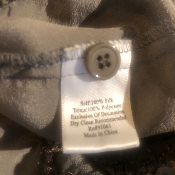 Johnny Was Biya silk grey Embroidered Tunic - Picture 13 of 15